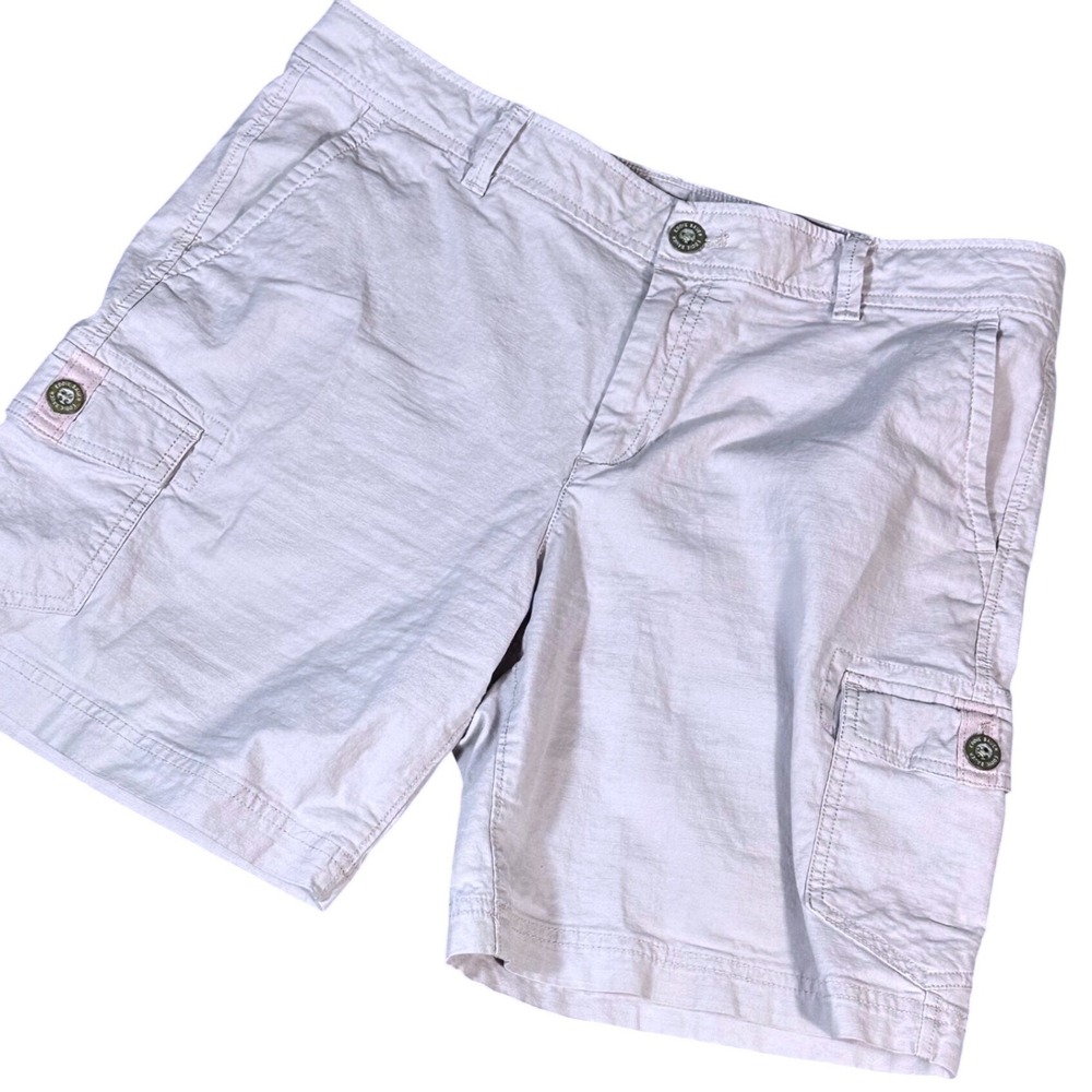 Eddie Bauer Cargo Shorts Womens 10 Lavender Stretch Cotton Utility‎ Pockets